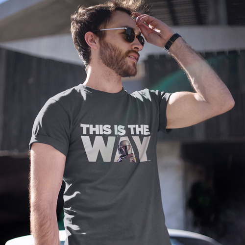 Playera Hombre Mandalorian Star Wars Algodon Oficial