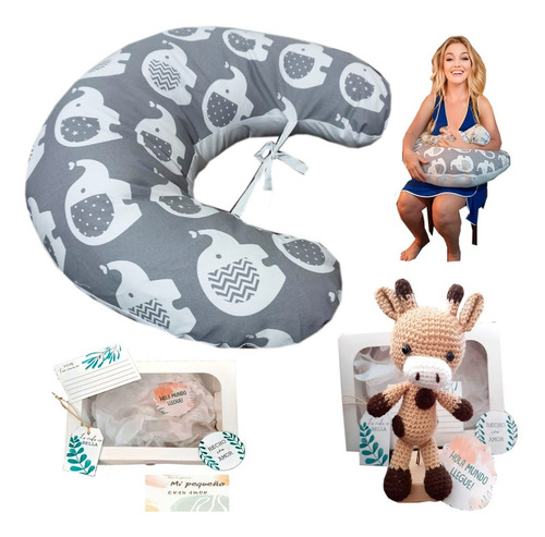 Imagen 4 de 9 de Almohada Mama Bebe Y Muñeco Apego Amigurumi
