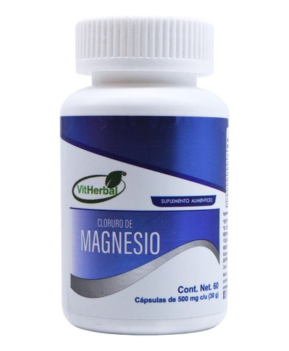 Cloruro De Magnesio Suplemento Alimenticio Vitherbal 60caps
