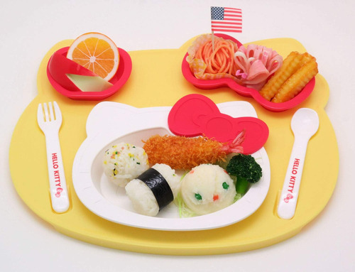 Osk Sanrio Hello Kitty Kids Plate And Curlery Set Kp-18