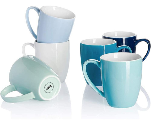 Tazas De Café De Porcelana Sweese - 12 Onzas - Set De 6, Taz