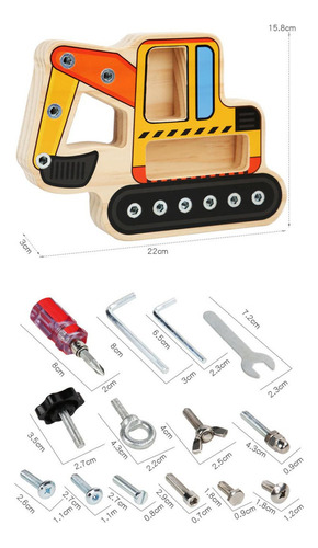 Montessori Tornillo Driver Board Tuerca Herramienta Tornillo