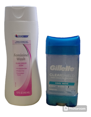 Combo Higiene Jabon Intimo + Desodorante Gillette . 