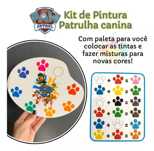 Jogo Infantil Brinquedo Kit Pintura Patrulha Canina - Nig - Kit de Pintura  Infantil - Magazine Luiza
