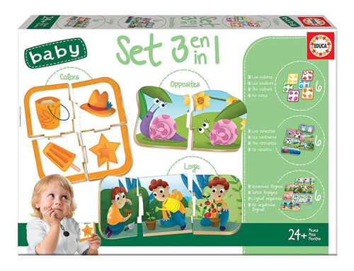 Set Puzzle 18 Piezas Secuencias Colores Opuestos Combo Educa