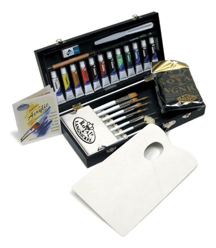 Set De Caja De Pintura Acrílica Dorada Royal Y Langnickel Rs