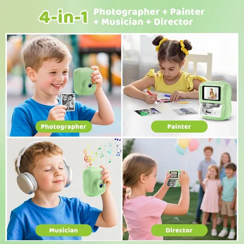 Cámara De Impresión Instantánea Para Niños, Cámara Instan...