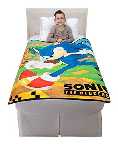 Cobija Para Niños (45.7 X 59.8 in), Diseño De Sonic