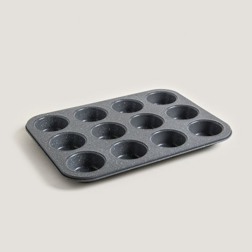 Molde Muffin Antiadherente Linea Gray Granit 12 Cupcakes 