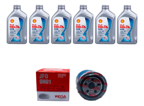 Kit Troca Óleo Shell 5w30 Kia Optima 2.4 16v 180cv 2013/2014