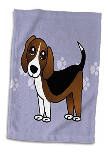 3d Rose Cute Beagle - Perro De Dibujos Animados - Azul Con H