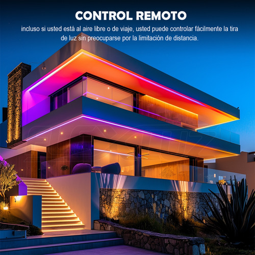 Flexluz Tiras De Neon 12.8M Wifi Flex Rgb Luz Compatible con Asistente de Voz Alexa Google Home y Siri Conexión Estable Control Remoto Sin Límites Para Cuarto Decoración De Interior