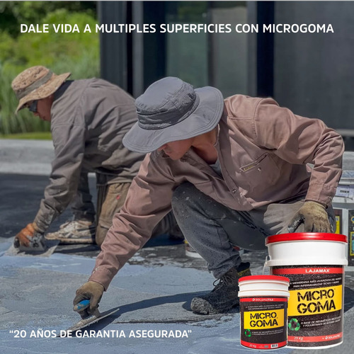 Membrana Impermeabilizante Microgoma Techo 4,4kg+malla 10cm Gris Mate