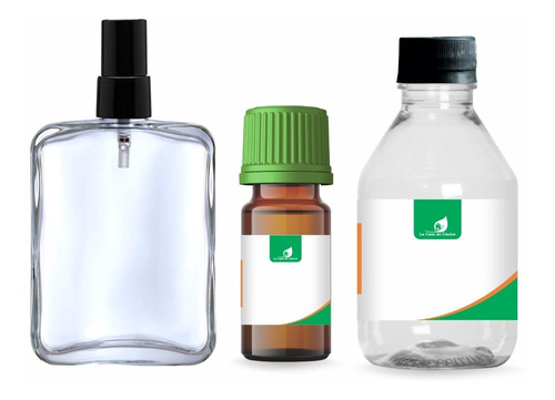 1 Perfume Essência 20ml + 1frasco + 1base 80ml + 1 Valvula