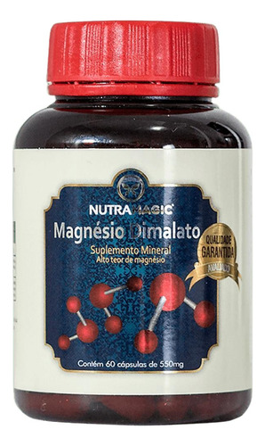 Suplemento Em Cápsulas Magnésio Dimalato Kit 2un Nutramagic