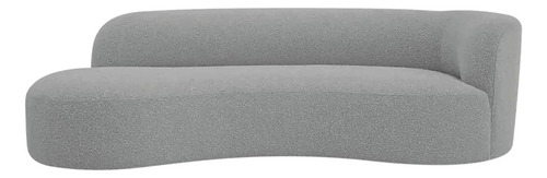 Recamier Orgânico Tokyo 160 Esquerdo Bouclé Cinza Amarena