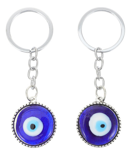 Llavero Con Forma De Ojos Azules De Auto Accessories, 2 Unid