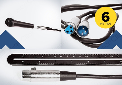Imagen 9 de 10 de Cable Canon Xlr Balanceado Macho Hembra Ofc 6 Metros Handa