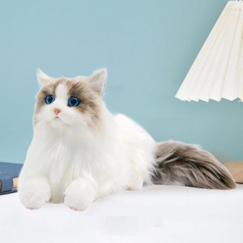Auap Realista Ragdoll Gato Animal Relleno Gato De Peluche