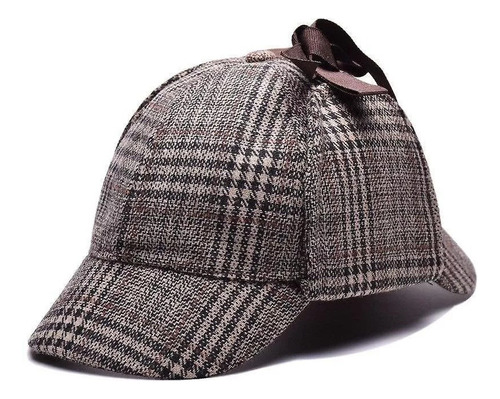 Chapéu De Boina De Detetive Khaki Sherlock Holmes Cosplay Un