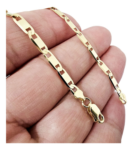 Pulseira Maciça Piastrine Grossa Toda De Ouro 18k 750