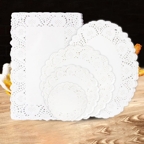 140x Doiles De Papel Rectangular Decoración De La 25cmx35cm