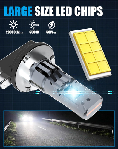 Bombillas Led Antiniebla Chopdark H11b, 50 W, 2000 Lm, 6500