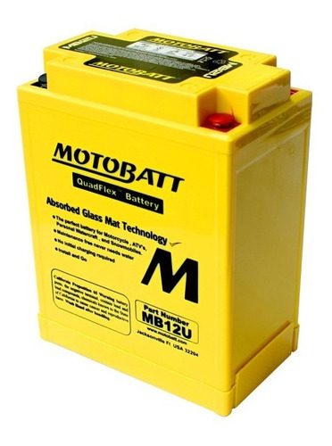 Bateria Motobatt Quadflex 12v 15 Ah Mb12u 12n12-4a Yb12a-a