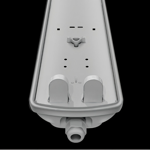 Liston Estanco Portatubo Doble Macroled Lpt2-2-120 Ip65 Premium Compatible 2 Tubos Led 18w