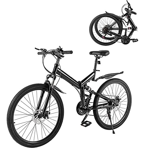 Bicicleta De Montaña 26 Pulgadas Plegable, 21 Velocidades, S