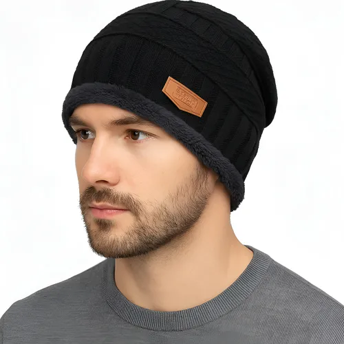 Touca Gorro Inverno Frio Masculina Feminina Forrada Pelinho