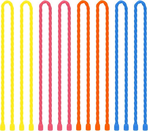 Bridas De Silicona Reutilizables De 30 Cm Con Núcleo De Acer