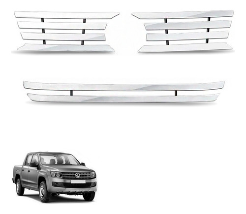 Sobregrade Amarok 2013 2014 2015 2016 Cromada Aço Inox Gtnox