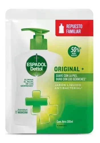 Espadol Antibacterial Original Jabón Líquido Repuesto 500ml