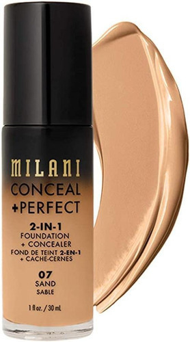Base de maquiagem líquida Milani Foundation Conceal + Perfect 2 en 1 Conceal + Perfect 2 en 1  -  30mL 30g