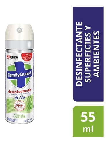 Family Guard Desinfectante To Go 55 Ml, Frescura Campestre