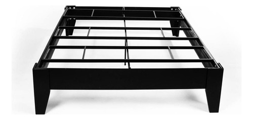 Base Cama Armable Queen Con Soporte De Acero Color Negro