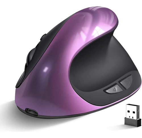 Mouse Ergonômico Sem Fio, Mouse Vertical Recarregável Para
