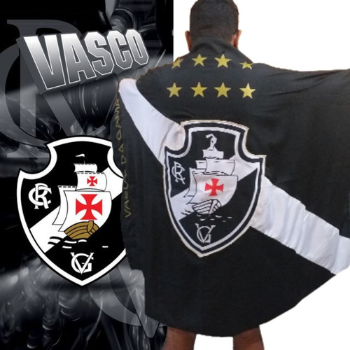 Bandeira Do Vasco Da Gama Grande 100% Poliester 1,60 X 1,10