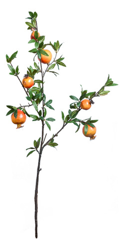 Decoración Realista De Fruta De Granada Artificial Naranja
