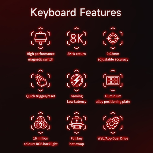 Interruptor Magnético Ak680 Max Teclado Mecánico De Oficina