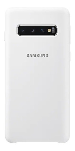 Funda Samsung Silicone blanco con diseño lisa para Samsung Galaxy S S10