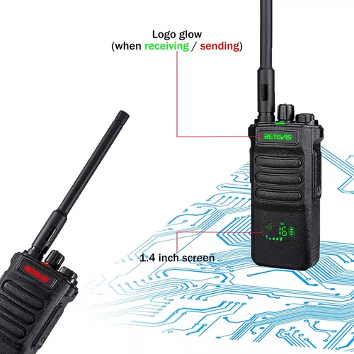 Retevis RT86 Radios de Comunicacion Largo Alcance,2600 mAh Walkie