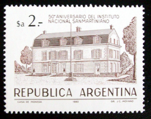 Argentina, Sello Gj 2120 Inst San Martín 83 Mint L5274