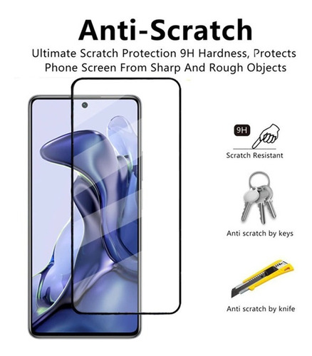 Imagem 7 de 8 de Pelicula Para Xiaomi 11t / Mi 11t Pro Tela 6.67 Full Glue