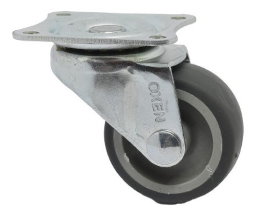 Ruedas Giratorias (4u) Diametro 40 Mm Goma Gris Para Muebles