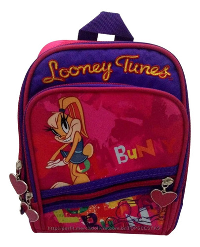 Lancheira Escolar Térmica Looney Tunes Original Rosa Menina