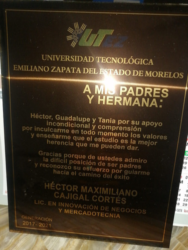 Placa De Aluminio Sublimada (reconocimientos) Pack 2