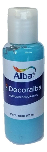 Acrilico Decorativo Decoralba Alba 60ml Colores Tradicional Color 444 Cyan