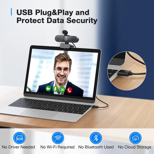Emeet C960 4k Webcam For Pc, 4k Uhd Sony Sensor, Tof Auto...